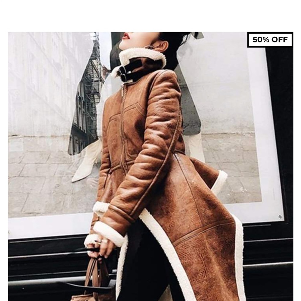 Irregular turtle neck coat - Picture 11 of 15